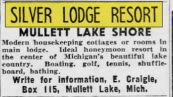 Silver Lodge Resort - May 1949 Ad (newer photo)